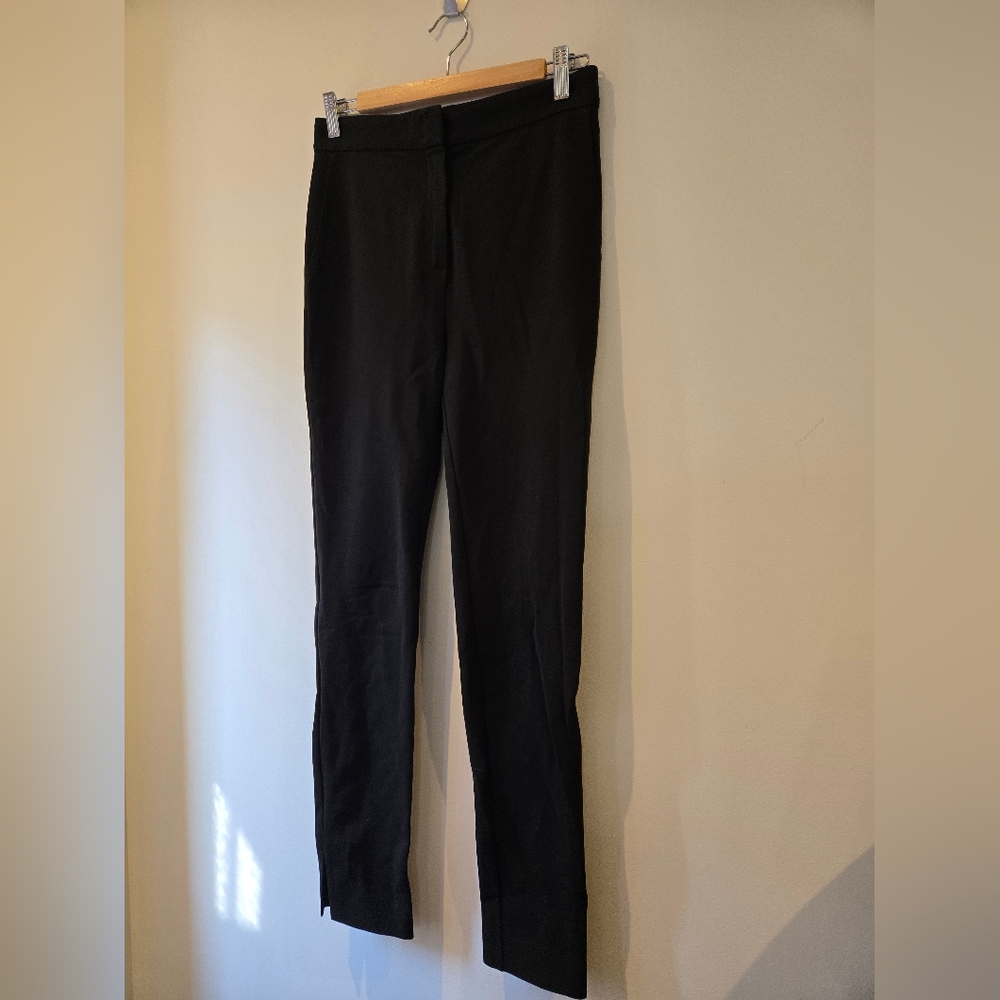 MaxMara Black Slit Hem Skinny Pant Size 8